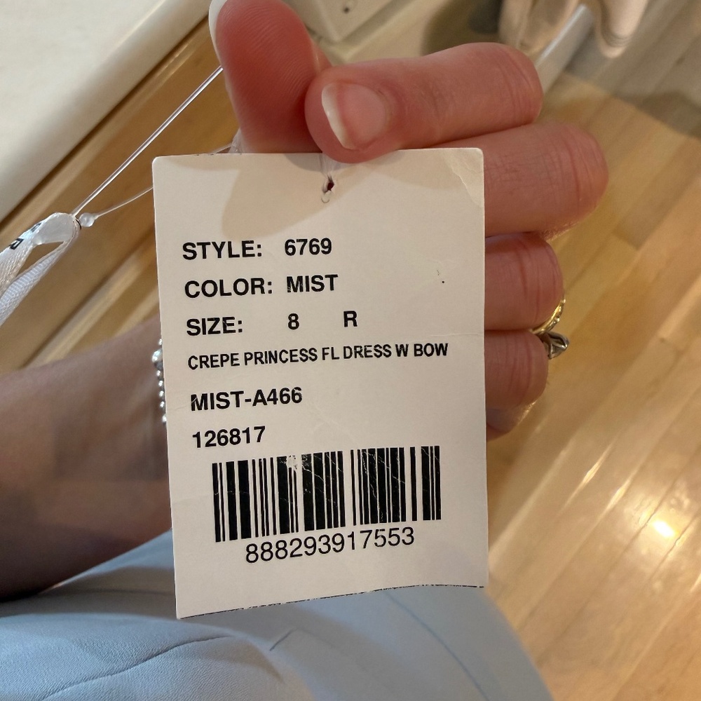Bridesmaid dress color mist-a466 size 8 style 6769